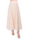 Karina Grimaldi Carlotta Embroidered Skirt In Beige In Pink