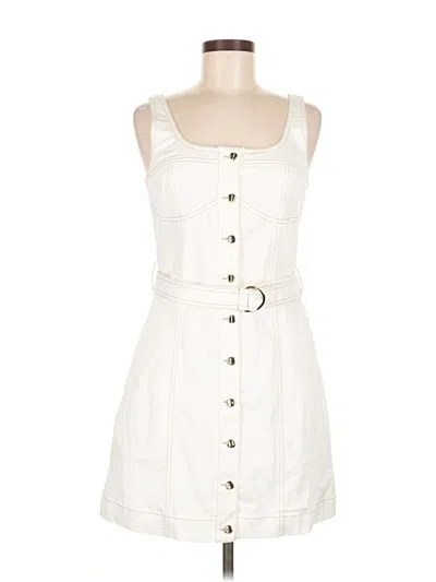 Pre-owned Karina Grimaldi Casual Dress In White