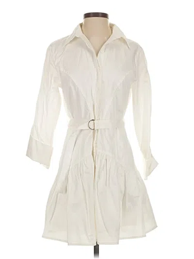 Pre-owned Karina Grimaldi Casual Dress In White