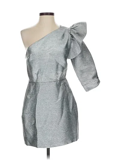 Pre-owned Karina Grimaldi Cocktail Dress In Silver