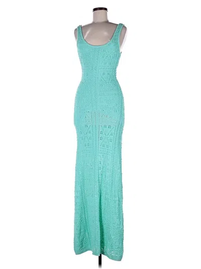 Pre-owned Karina Grimaldi Cocktail Dress In Teal