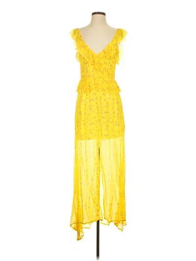 Pre-owned Karina Grimaldi Cocktail Dress In Yellow