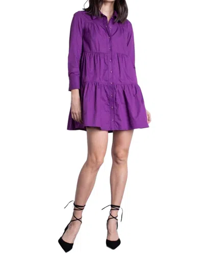 Karina Grimaldi Cora Mini Dress In Magenta In Pink