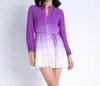Karina Grimaldi Dana Ombre Mini Dress In Lavender In Purple