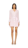 Karina Grimaldi Daphne Solid Mini Dress In Pink