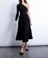 KARINA GRIMALDI DIANE KNIT DRESS IN BLACK