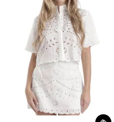 Karina Grimaldi Elin Embroidered Skirt In White