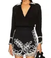Karina Grimaldi Odile Embroidered Skirt In Black