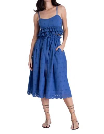 Karina Grimaldi Emilia Skirt In Ocean Blue