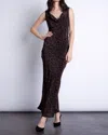 Karina Grimaldi Esmerelda Print Maxi Dress In Brown/black In Brown