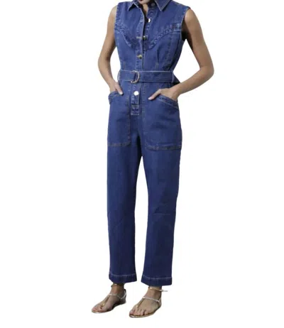 Karina Grimaldi Harley Jumpsuit In Denim In Blue