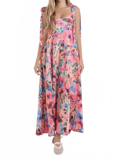 Karina Grimaldi Isla Print Dress In Pink In Multi