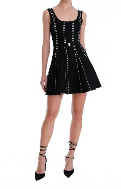 Karina Grimaldi Ivy Knit Mini Dress In Black