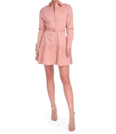 Karina Grimaldi Jolene Mini Dress In Dusty Rose