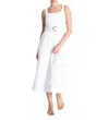 Karina Grimaldi Liliana Denim Midi Dress In White