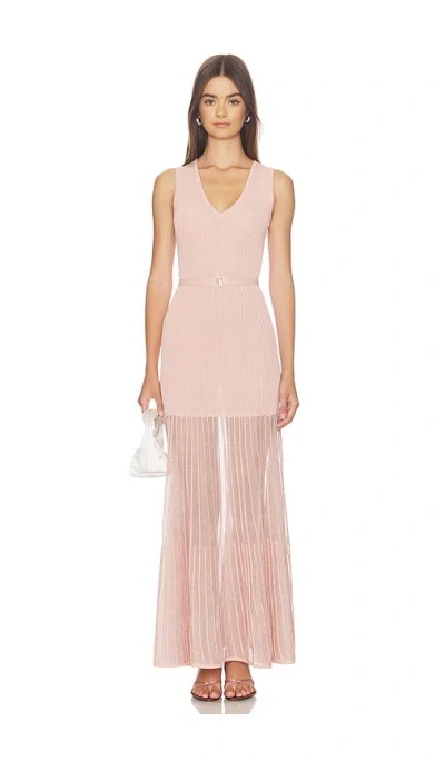 Karina Grimaldi Mila Knit Dress In Peach