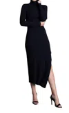 Karina Grimaldi Nicole Midi Knit Dress In Black