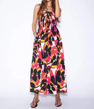 Karina Grimaldi Norma Midi Dress In Poppy Paradise In Multi