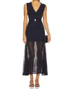 Karina Grimaldi Orla Knit Maxi Dress In Navy In Blue