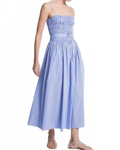 Karina Grimaldi Panama Midi Dress In Blue Stripe