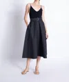 Karina Grimaldi Phoenix Knit Combo Dress In Black