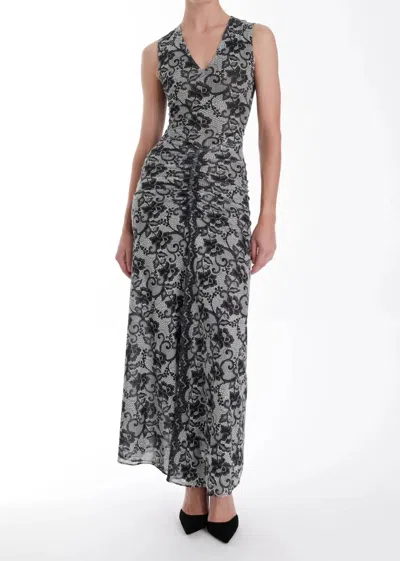 Karina Grimaldi Pilar Lace Maxi Dress In Black Lace In Multi