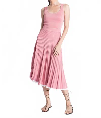 Karina Grimaldi Primerose Knit Skirt Set In Blossom In Pink