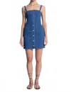 Karina Grimaldi Rio Denim Mini Dress In Blue