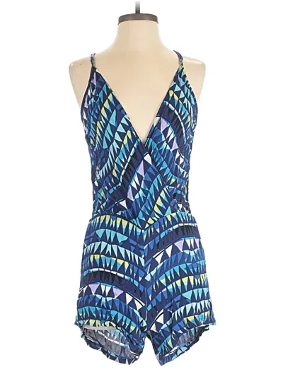 Pre-owned Karina Grimaldi Romper In Blue