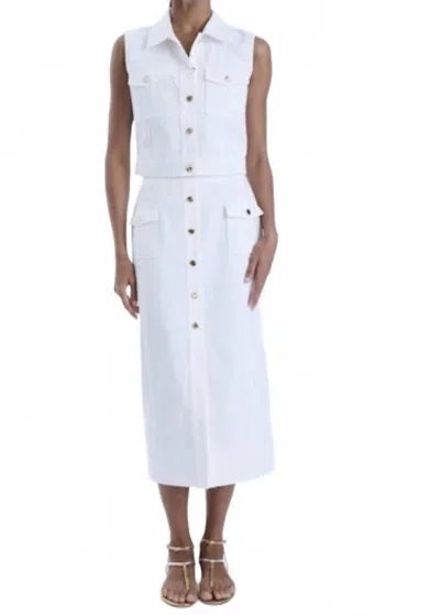 Karina Grimaldi Rylee Denim Skirt In White