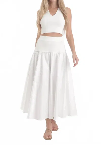 Karina Grimaldi Saira Knit Maxi Skirt In White