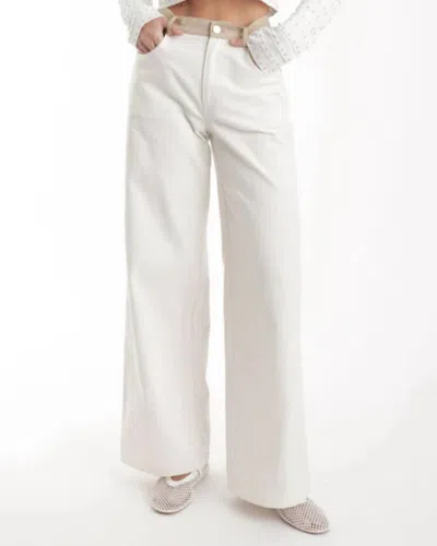 Karina Grimaldi Sami Denim Combo Jeans In White