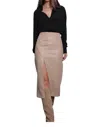 Karina Grimaldi Saskia Skirt In Tan In Multi