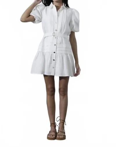 Karina Grimaldi Scarlett Mini Dress In Seashell White