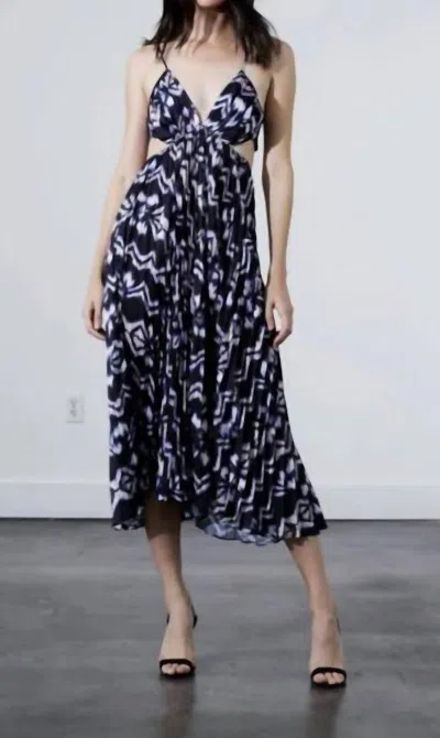 Karina Grimaldi Serena Print Dress In Black