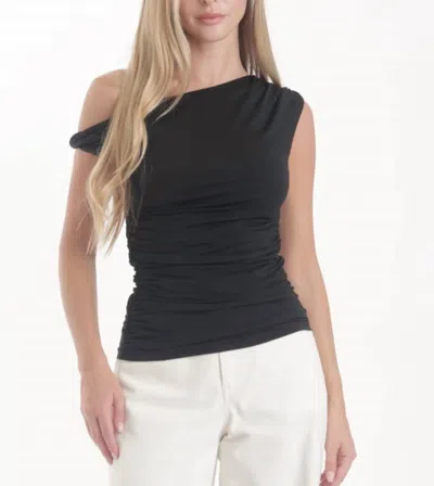 Karina Grimaldi Serene Jersey Top In Black