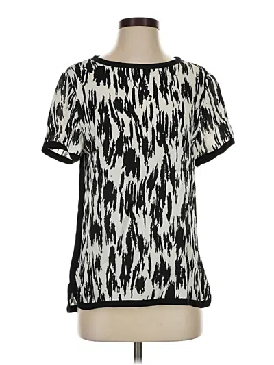 Pre-owned Karina Grimaldi Short Sleeve Blouse In Black