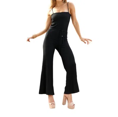 Karina Grimaldi Sidney Knit Jumpsuit In Black