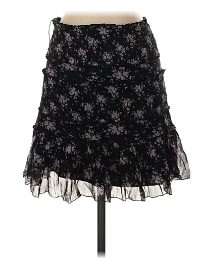 Pre-owned Karina Grimaldi Silk Skirt In Black