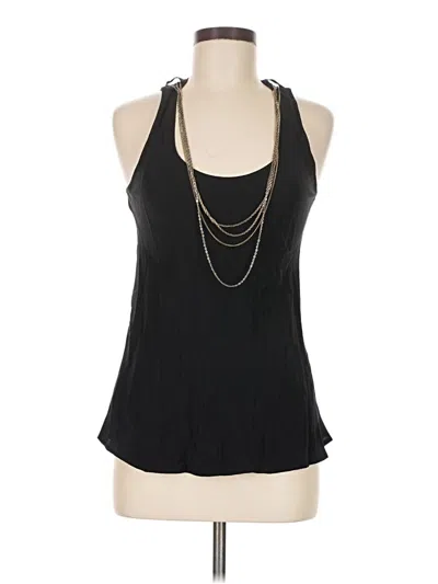 Pre-owned Karina Grimaldi Sleeveless Silk Top Black Halter Neckline Tops