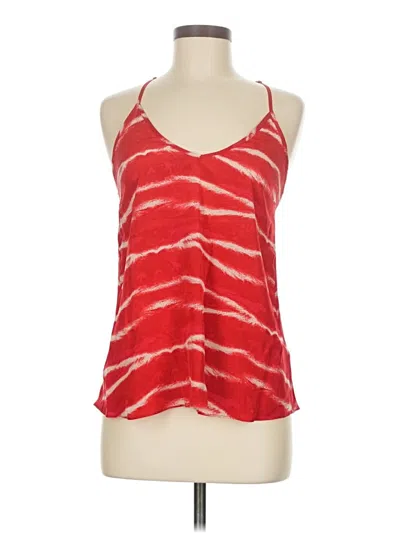 Pre-owned Karina Grimaldi Sleeveless Top Red Halter Neckline Tops