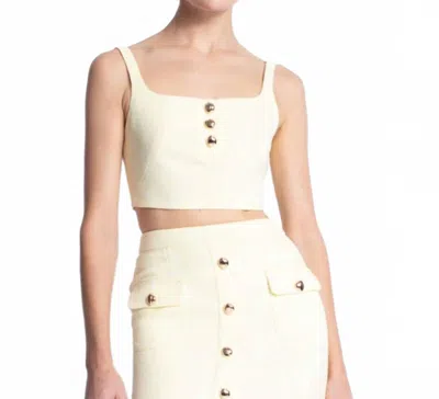 Karina Grimaldi Sunny Crop Top In Yellow In Neutral