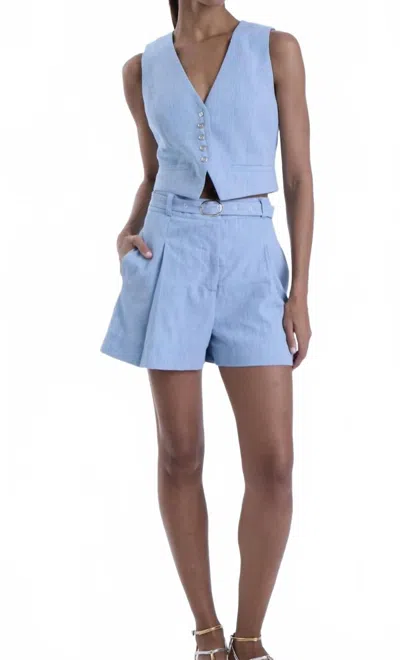 Karina Grimaldi Taylor Shorts In Blue