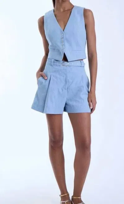 Karina Grimaldi Taylor Vest In Blue