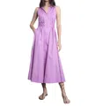 Karina Grimaldi Trinidad Button-front Midi Dress In Lavender In Purple