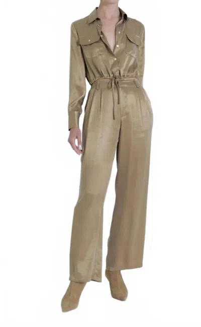 Karina Grimaldi Willa Top In Beige In Brown