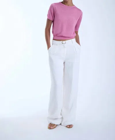 Karina Grimaldi Women's Lily Knit Metallic Top In Ballet Pink