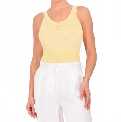 Karina Grimaldi Zaya Knit Tank Top In Pastel Yellow