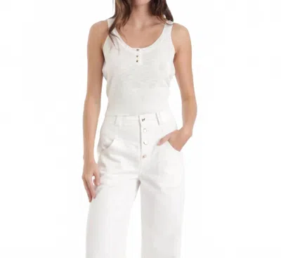 Karina Grimaldi Zaya Scoop Neck Top In Cream In White