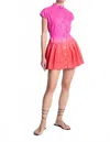 Karina Grimaldi Zellie Mini Dress In Pink Ombre In Pink